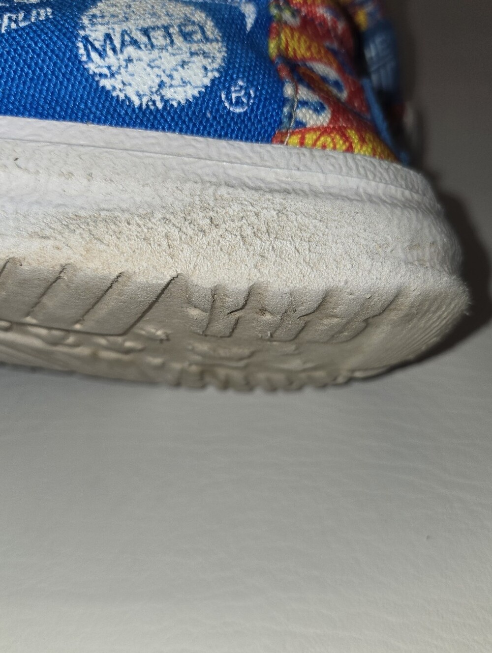 Hey Dude Wally Hot Wheels  Kids US J6 Blue Canvas Slip On Shoes - Picture 6 of 6